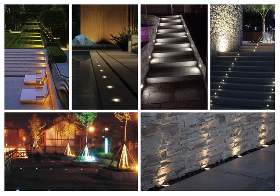 3000K Outdoor Inground Lighting DC24V In Ground Patio Lights 12W